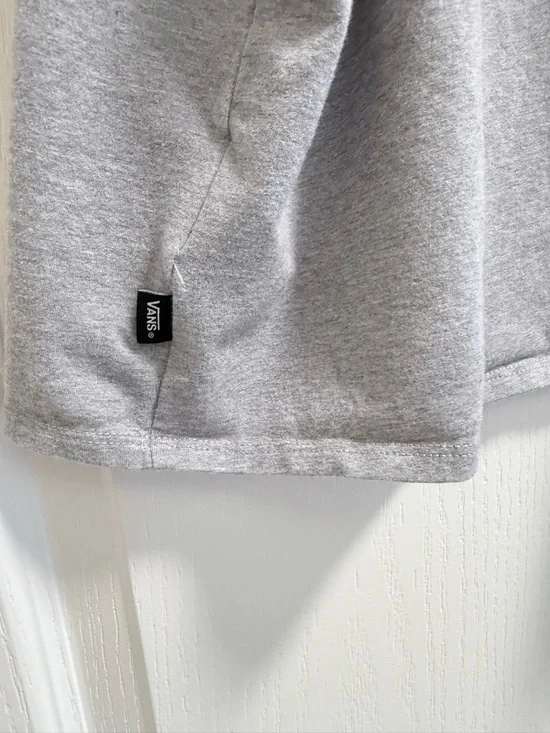 Vans Gray Crop Top Tank with Light Green Trim - Picture 4 of 5